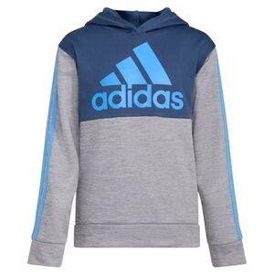Adidas Youth Tech Fleece Hoodie Blue and gray Size XL